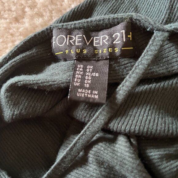 Emerald Long Sleeve Open Back Top, 0X - Picture 2 of 4